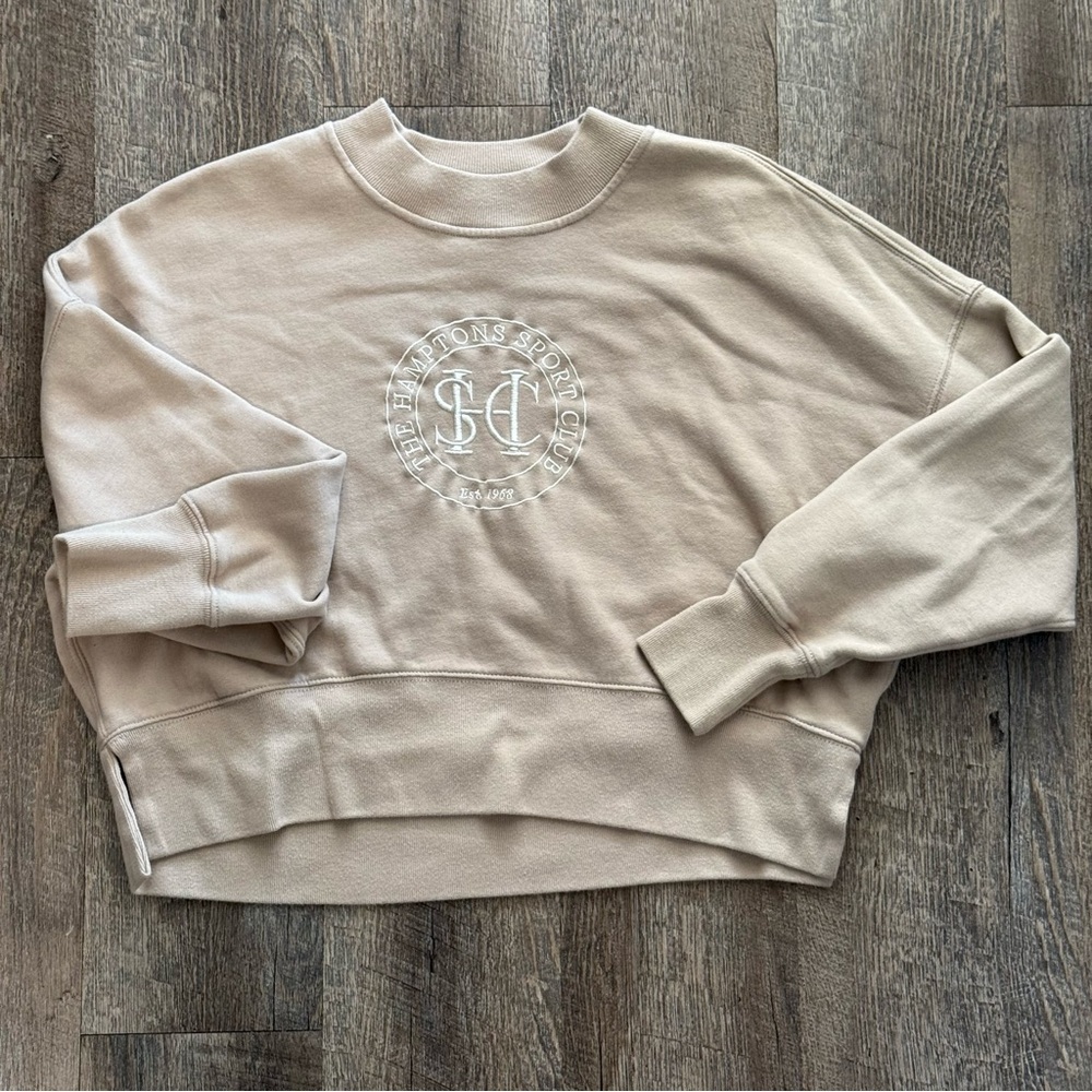 Abercrombie Cropped Embroidered Sweatshirt
